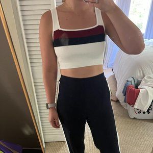 KULE Matching Set: Blue The Nola Side Stripe Pants & Striped Sweater Tank